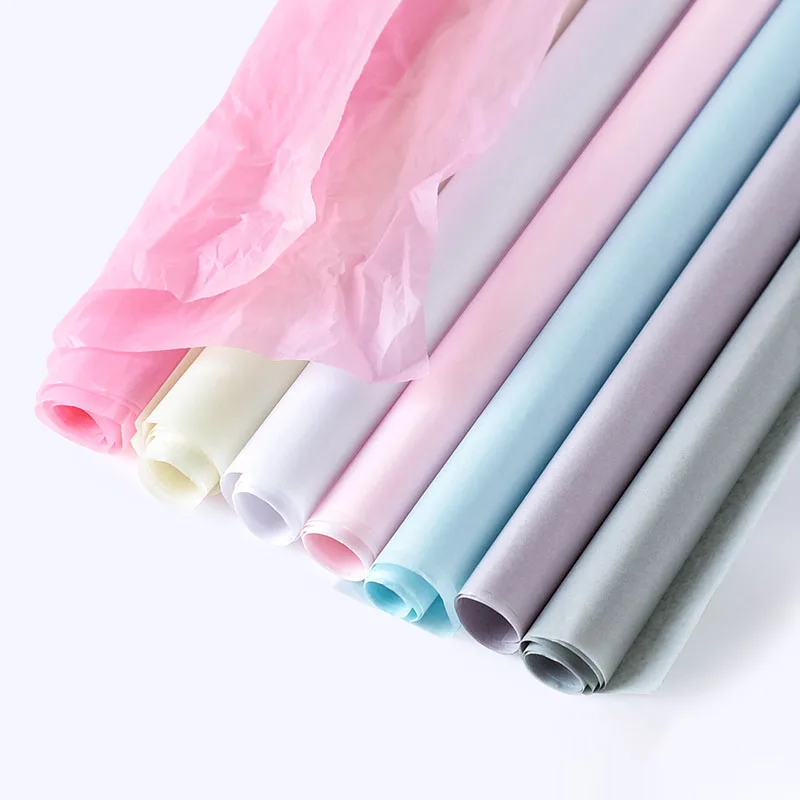 20pcs/set High-quality 50*70cm Tissue Paper Flower Clothing Shirt Shoes Gift Packaging Craft Paper Roll Wine Wrapping Papers