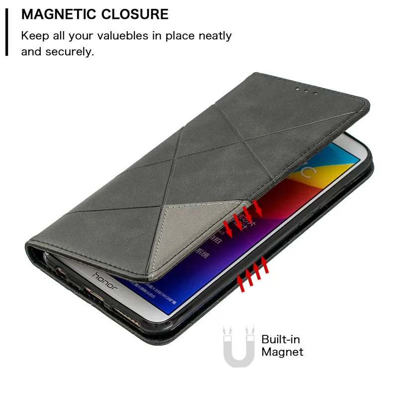 Honor 7C Case Huawei Honor 7C AUM-L41 Case Magnet Flip Case for Huawei Honor 7C Russian Version 7A Cover 5.7\