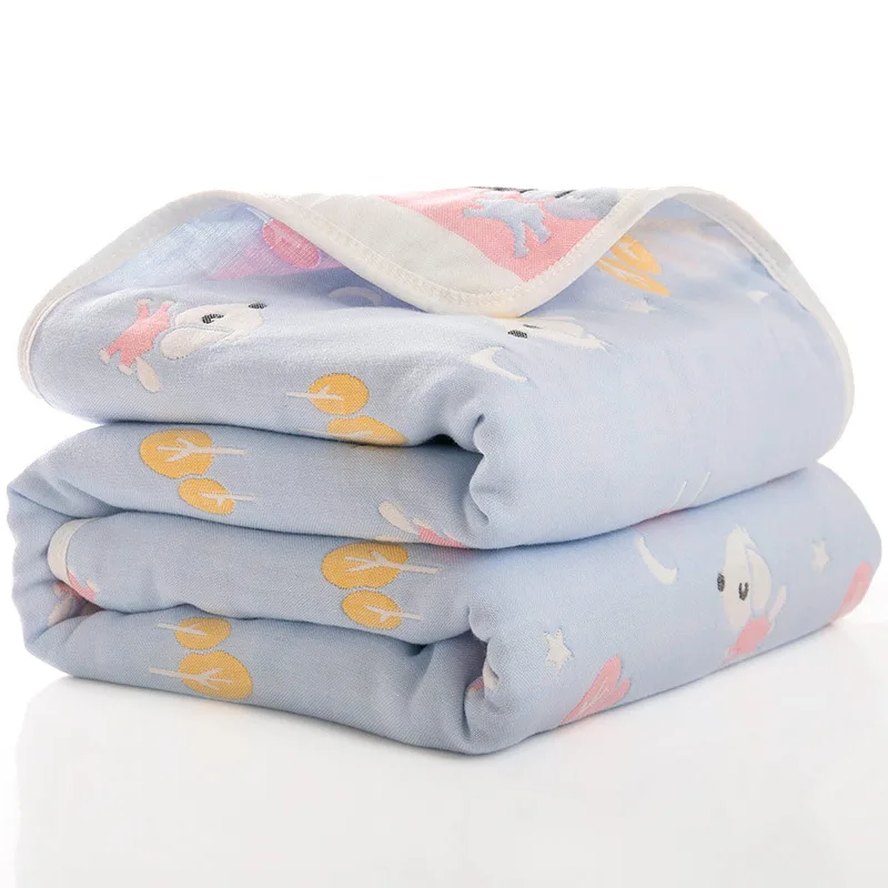 Imebaby baby blanket bath towel 110 cm and 80 cm six-layer cotton muslin newborn cover blanket child bedding blanket