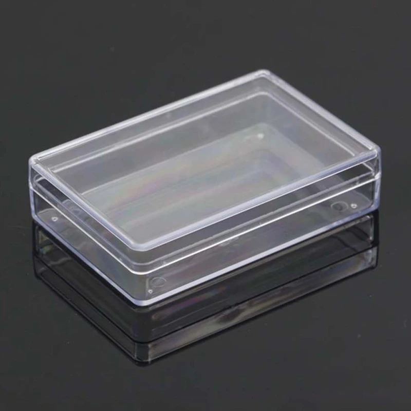 Rectangular Transparent Plastic Storage Case Playing Card Container Cards Storage Box for Club Entertainment Venues