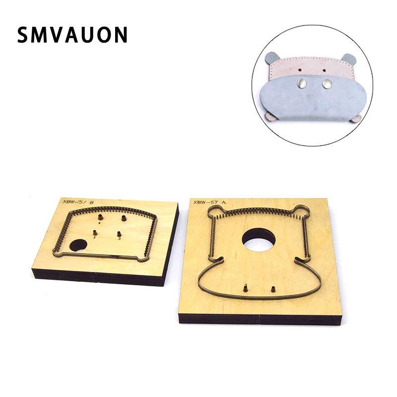 

Leather Die Cutter for DIY, Hippo Coin Purse, Credit Card Holder, Wallet, Japan Steel Punch Cut Mold, Wood Die for Leather Craft