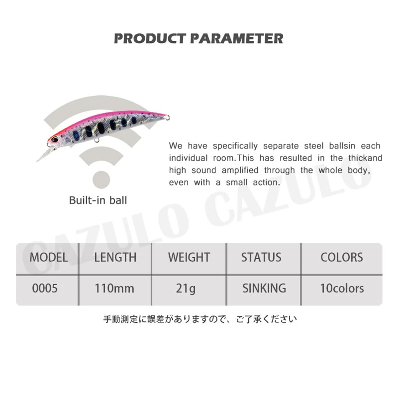 Minnow Fishing Accessories Lure Weights 21g 11cm Isca Artificial Sinking Baits Mino Carpe Fish Tackle Accesorios De Pesca Leurre