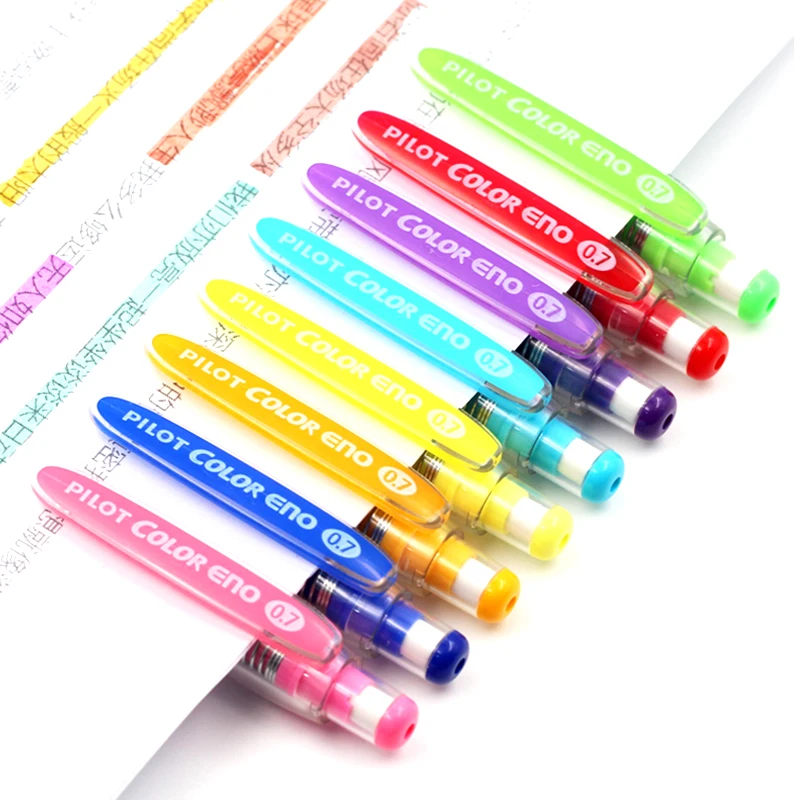 8 Pcs/Lot Pilot HCR-197 Color Eno Mechanical Pencil Color Eno Mechanical Pencil Lead - 0.7 mm