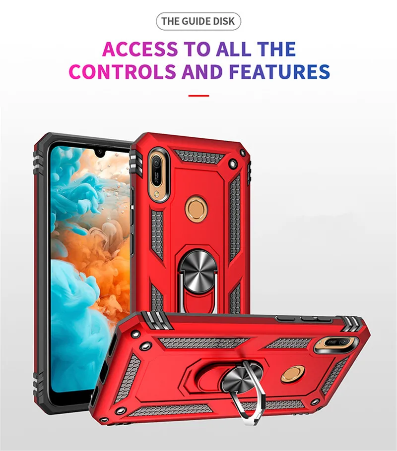 For Huawei Y6S Case Magnet Car Ring Stand Holder Cover For Huawei Y6S 2020 Phone Cover Y 6S Y6S JAT-LX1 LX3 L29 L41 Coque Funda