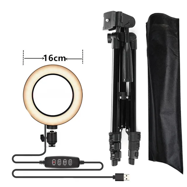 10\'\' LED Selfie Ring Light with Lightweight Lighting Stand MobileTripod Photography Lighting for Makeup Youtube Phone Holder