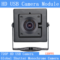 HD 720P Global Shutter Monochrome High Speed 120FPS USB Camera Module Wide-angle UVC OTG Linux CCTV Mini Surveillance