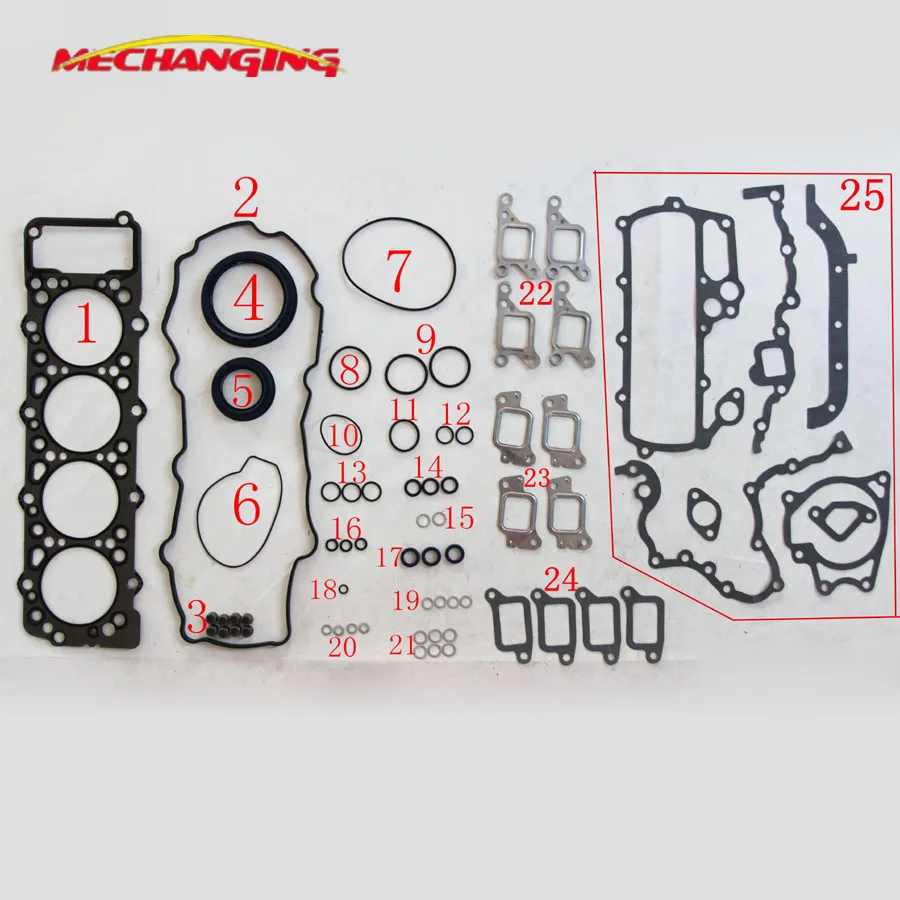 4M40A 4M40AT 4M40 4M40T For MITSUBISHI PAJERO Canter 35 CANTER 2.8 Full Set Engine Parts Engine Gasket ME996729