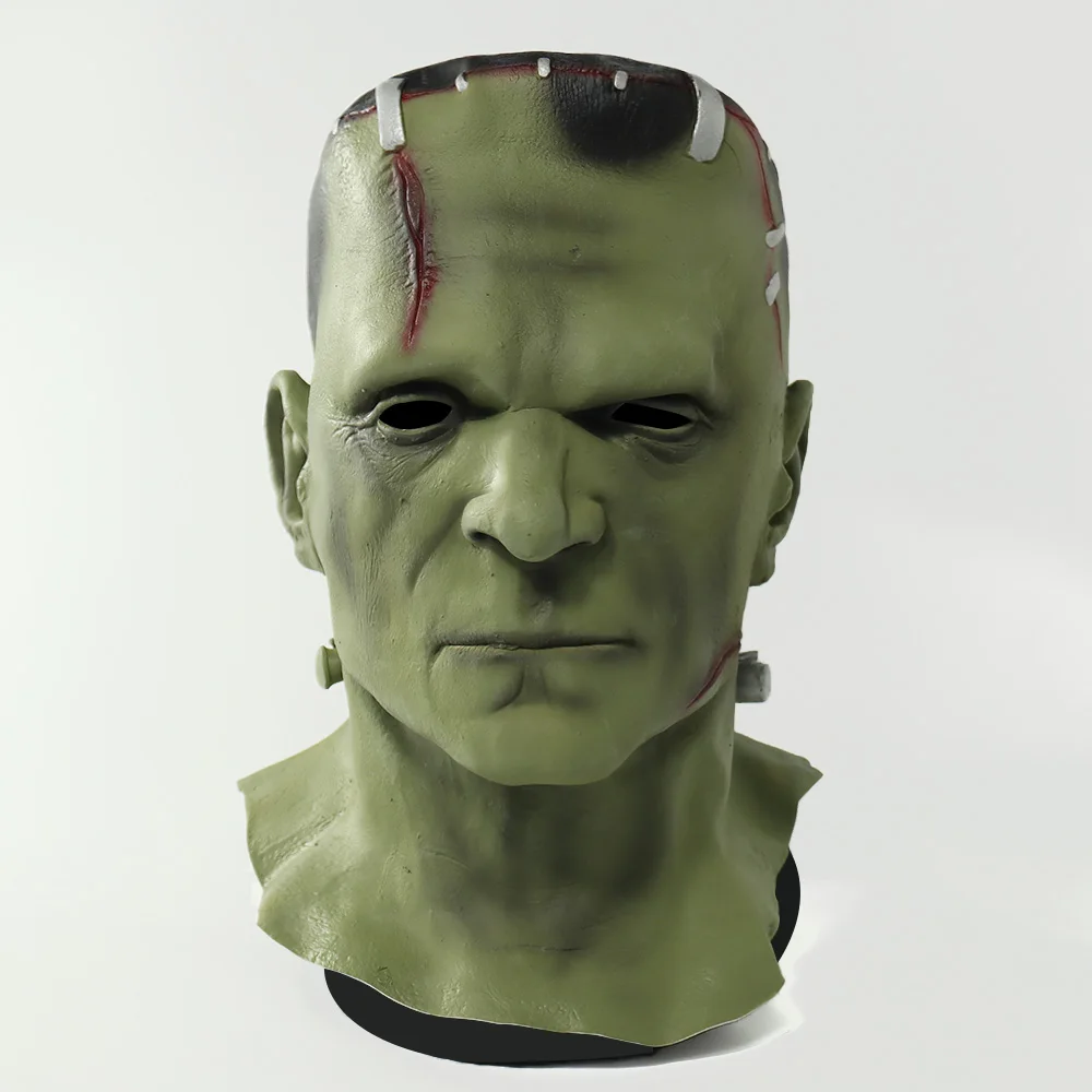 Máscara de Frankenstein, máscara de Cosplay de monstruos del diablo, máscaras de Zombie, máscaras de látex malvadas, máscara de Anime, accesorio de disfraz de Halloween