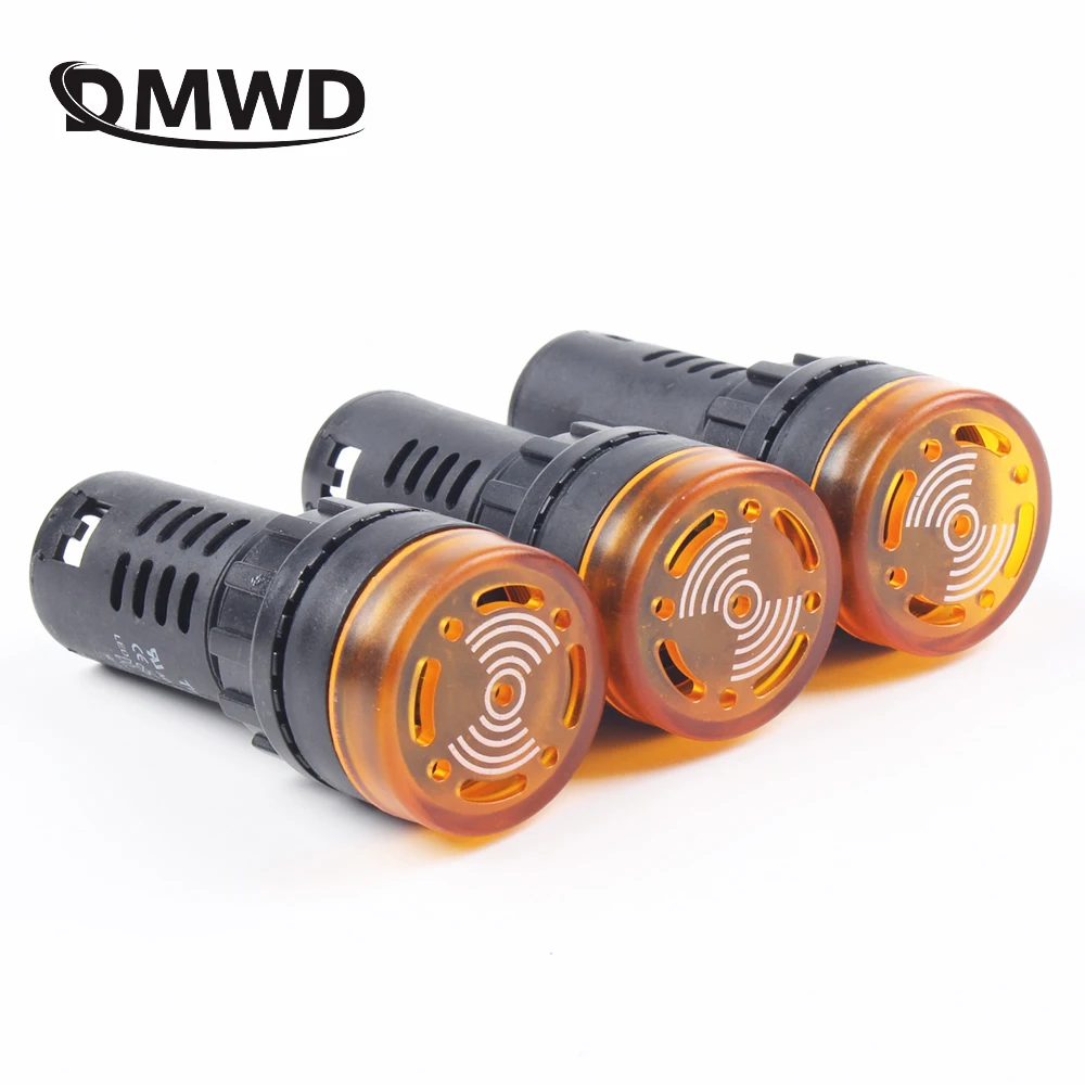 LEDカラフルな点滅ライト,AD16-22SM,12V,24V,110V,220V,22mm,フラッシュ,アクティブサウンド,アラーム,黄色,1個,送料無料