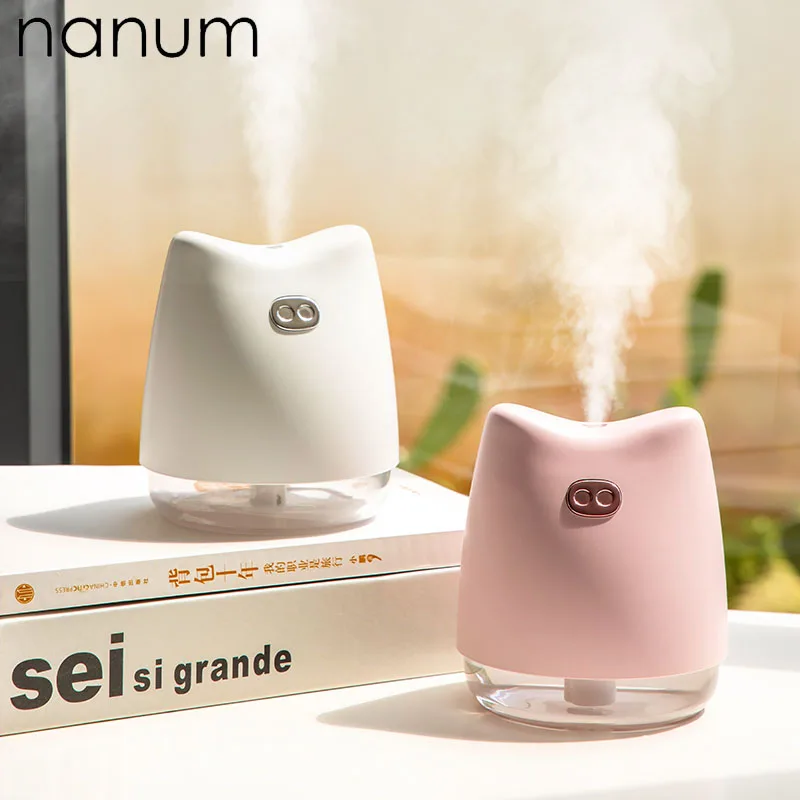 

New Aroma Essential Oil Diffuser Piggy Humidifier 270ml Air Purifier LED Night Light USB Mini Fogger Car Air Freshener