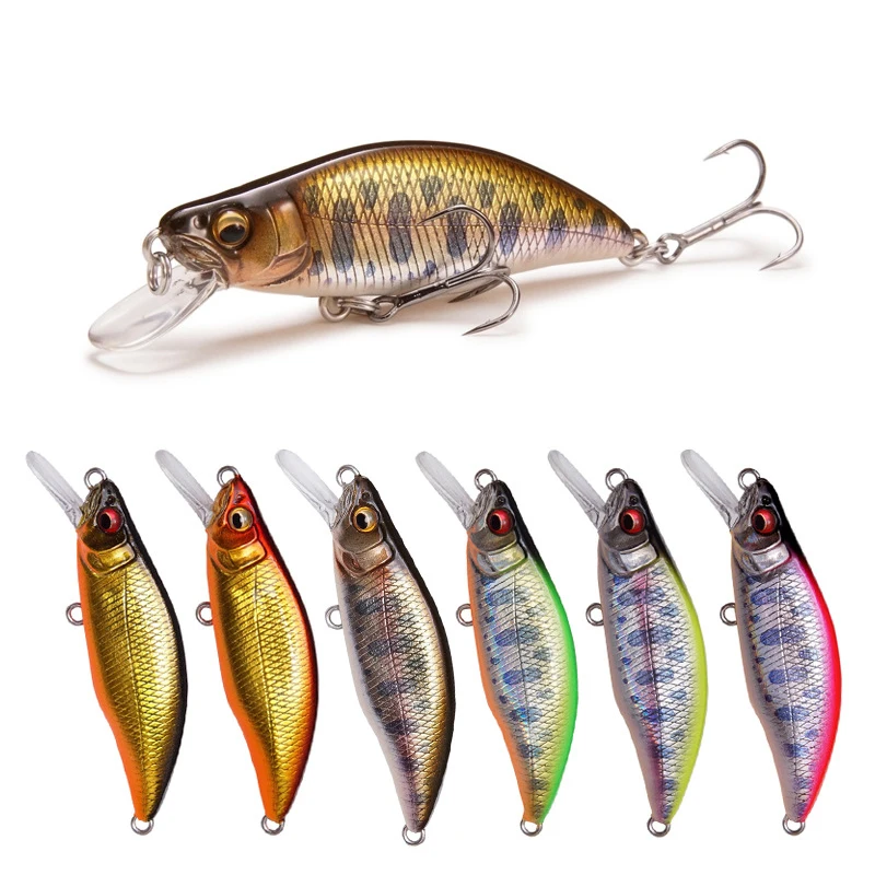 

Mini Sinking Minnow Fishing Lures 51mm 4.2g Wobblers Artificial Plastic Hard Bait Jerkbait Crankbait Bass Trout Fishing Tackle