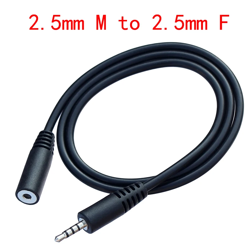 4 polak Stereo 2.5mm Jack męski do żeńskiego przedłużacz kabla Audio 0.5M 1.5M 1.8M