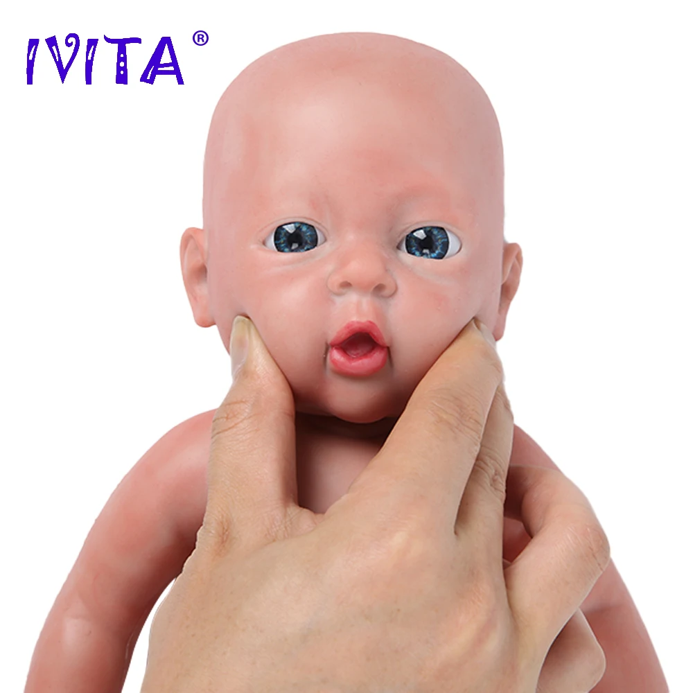 IVITA-Boneca Reborn Full Silicone para Crianças, Brinquedos Realistas, Recém-nascido 100% Realistas, Viva, Presente de Natal, WB1503, 41cm, 2000g