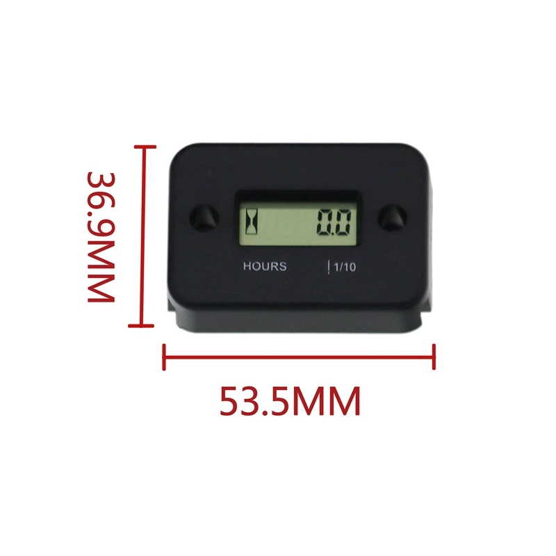 MoFlyeer Waterproof Digital Hour Meter LCD Display Portable Engine Gauge Hour Meter Motorcycle/Boat Engines Counter Hour Meter