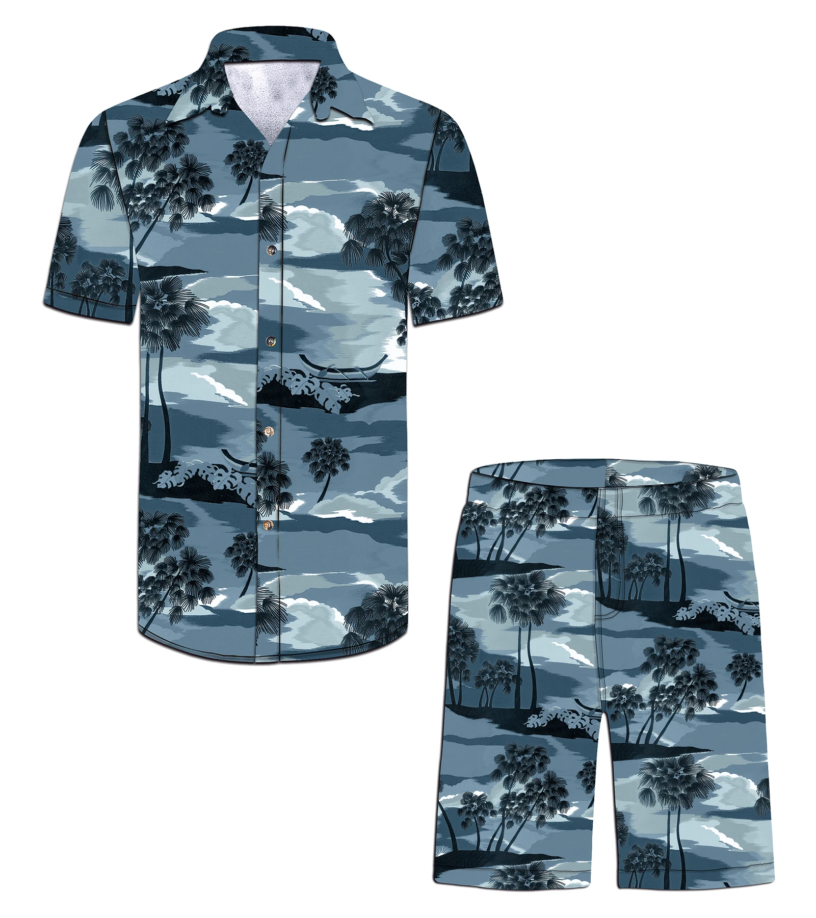 

2021 CODY LUNDIN Summer Custom Cheap Wholesale Polyester Sublimation Coconut Printing Men's Hawaiian Shirts Beach Men's Shirts