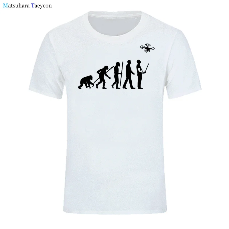 Quadcopter T-Shirt Funny Drone Shirt Evolution T Shirt New Summer Men Hot Sale Fashion Casual Printed Top Tee Cotton T-shirts