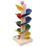 Mini Colorful Tree Marble Ball Run Track Building Blocks Kids Wooden Toys Montessori Learning Educational Toys for Children