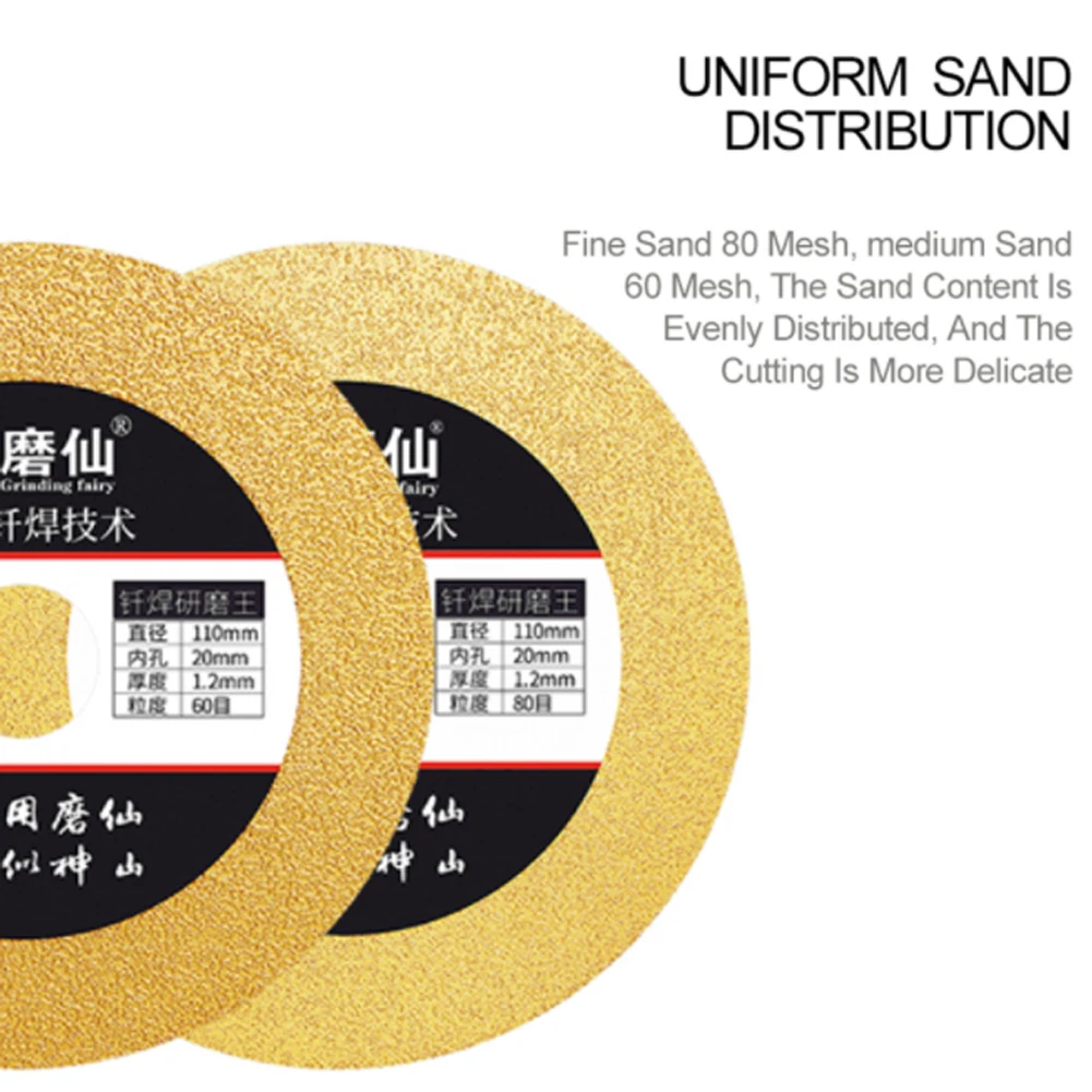 Diamond Disc Saw Blade Ceramic And Ordinary Glass Tile Jade Marble Polishing Cutting Blade Sharp Brazing Grinding Disc 110mm