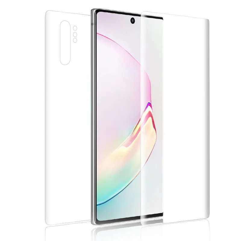 Front + Back Protective film for Samsung Note 10 Gel 3D Screen Protector Galaxy Note 10 Plus 10+ 5G TPU hydrogel film