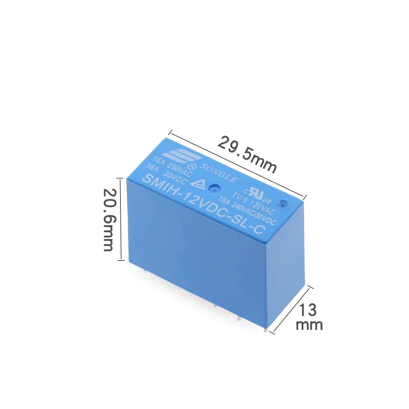 5PCS SMIH-05VDC-SL-C SMIH-12VDC-SL-C SMIH-24VDC-SL-C 05 12 24 V Relays 250V 16A 8PIN SMIH-05V 12V 24VDC-SL-A 6Pin Original Relay