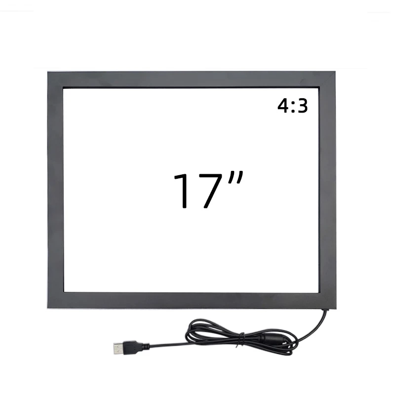 

17 Inch Infrared Touch Overlay Frame Touch Screen Components Parts IR Touch Kit Frame 17" IR Touch Screen Panels With Glass