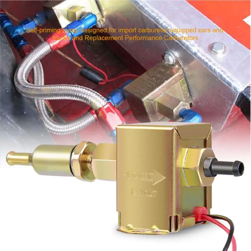 

12V Volt 2.5-4PSI Universal Fuel Pump Electric Inline Low Pressure Gas Diesel