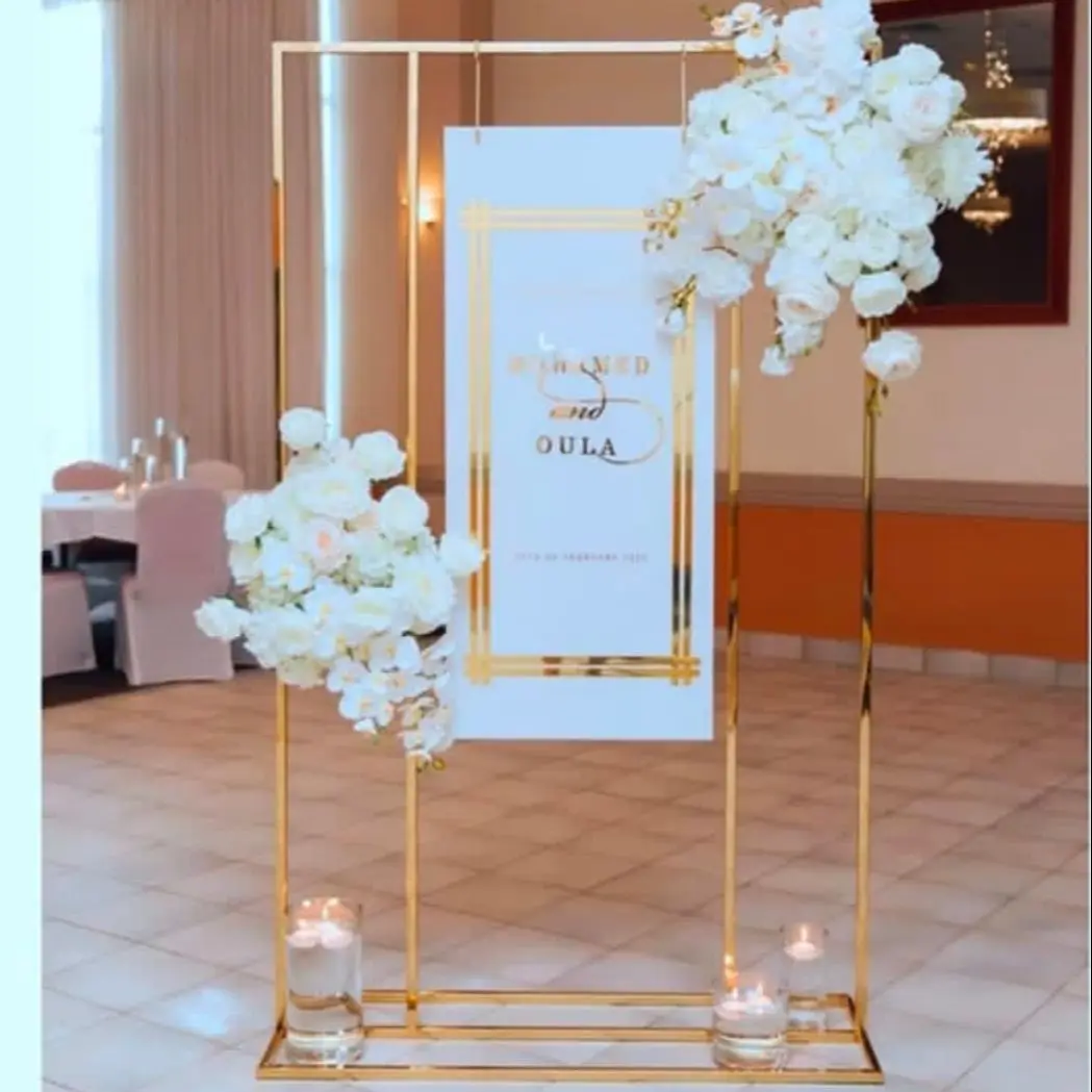 

Wedding Arch Billboard Stand Advertising Rack Wedding Welcome Flower Arch Birthday Party Balloon Holder Dessert Cake Plinth Tabl