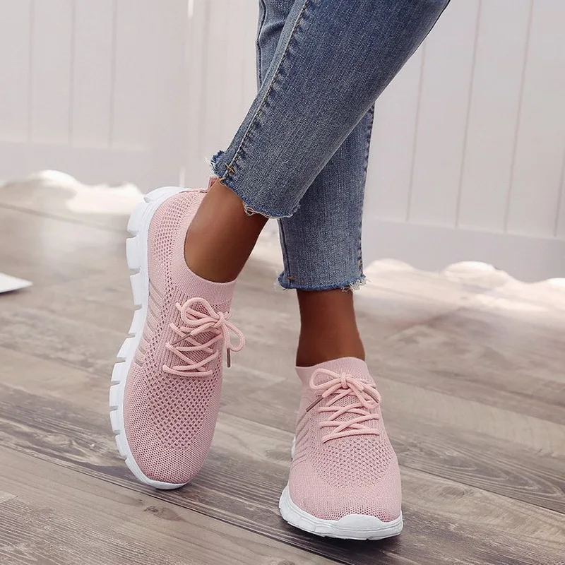 Sneakers Women Slip On Mesh Light Breathable Running Shoes Woman Walking Platform Comfortable Female 2020 New Summer Hot