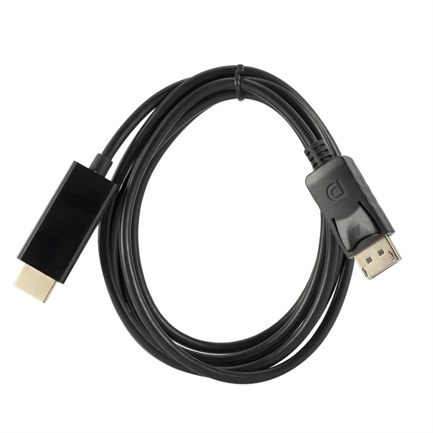 Adaptador HDMI Displayport de 1,8 M/6 pies, convertidor de puerto de pantalla de 1080P para PC, portátil, proyector, Cable DP a HDMI