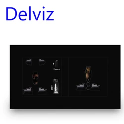 Delviz Type C Interface Socket, 18W 4A Smart Quick Charge, 146mm*86mm international Dual Socket, Wall Universal USB Power Outlet