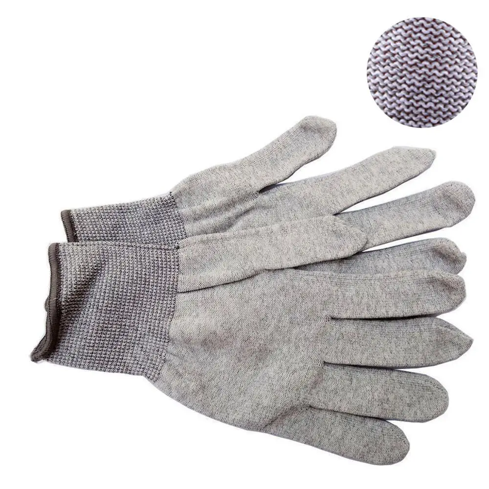 CNGZSY-guantes antiestáticos de fibra de carbono, 5 pares, guante de trabajo de nailon para Conductor, antideslizante, pegatina de película de