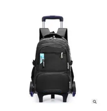 ZIRANYU School Rolling Backpack Bag For boys School Trolley backpack bag with Wheels Student book  School Wheeled Bag Children