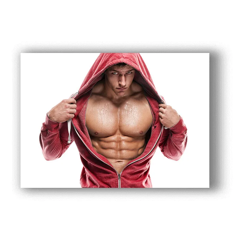 white coated paper Painting poster Muscle Bodybuilding Fitness Motivational Vintage Wall Picture Print for Home Gym Office Decor