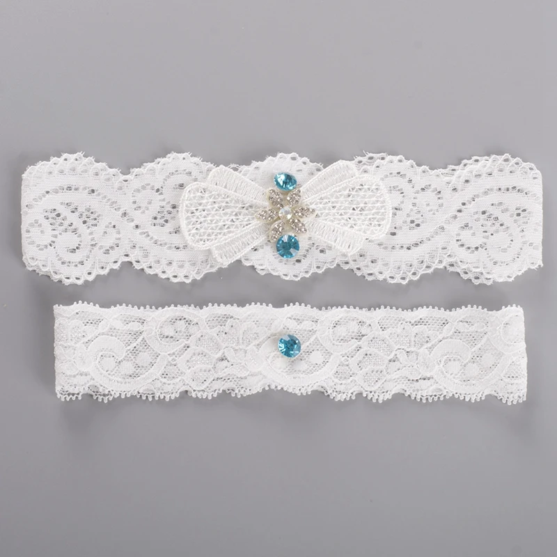 งานแต่งงาน Garter เจ้าสาวเจ้าสาว Keepsake ลูกไม้ดอกไม้ Rhinestone เซ็กซี่ผู้หญิงสุภาพสตรีขา Garter ต้นขาแหวน