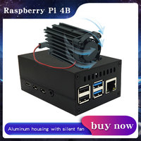 Raspberry Pi 4 Aluminum Case Mini ICE Tower Cooling System with 25mm Quiet Cooling Fan + Heatsink Kit for Raspberry Pi 4 model B