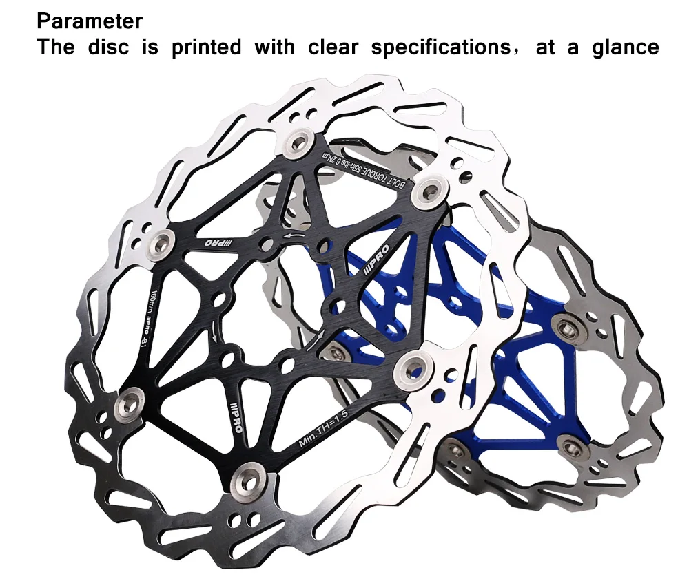 Disc Brake Rotors DH Ultralight Floating Disc Pads 160mm 180mm 6/7 inches for MTB Bicycle parts components IIIPRO Bike