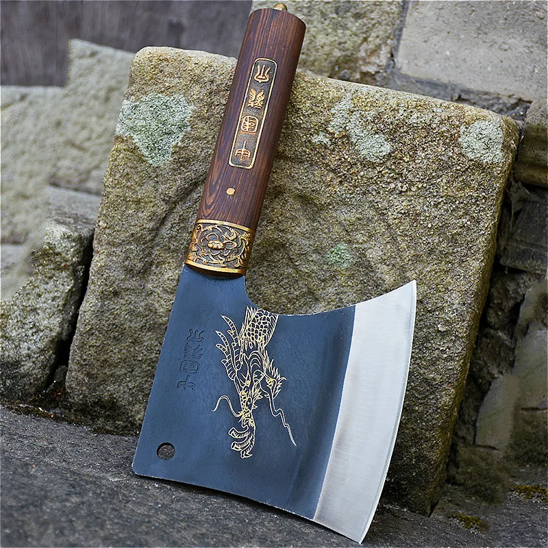 Longquan ghost hand made by hand forging bone axe heavy axe kitchen household bone axe special bone chopper knife durable