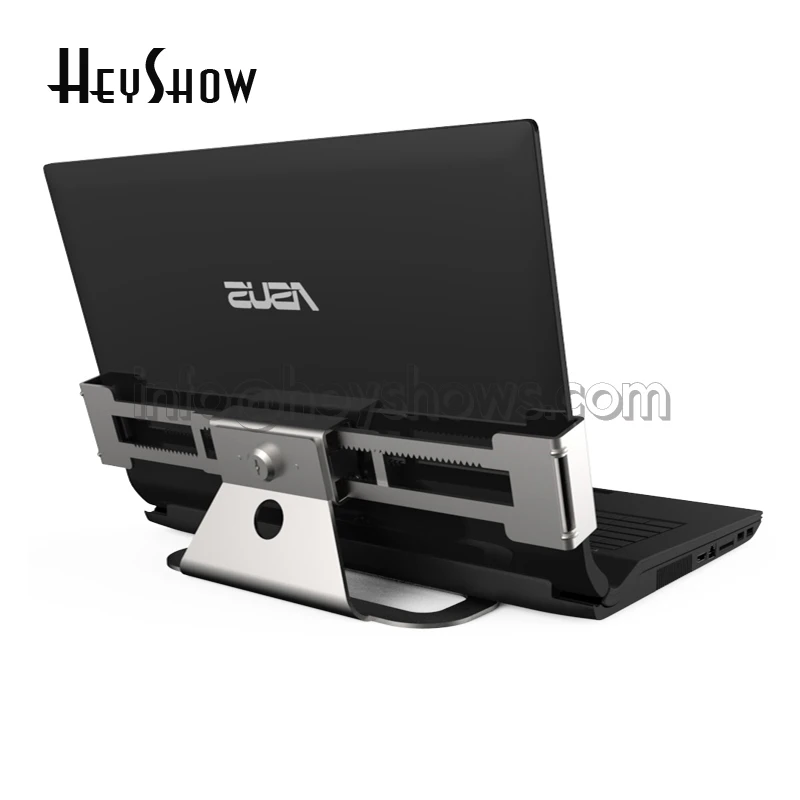 Laptop Security Stand Aluminum Alloy Stretch Notebook Computer Desk Mount Anti-Theft Lock For All Kinds Laptops With Keys