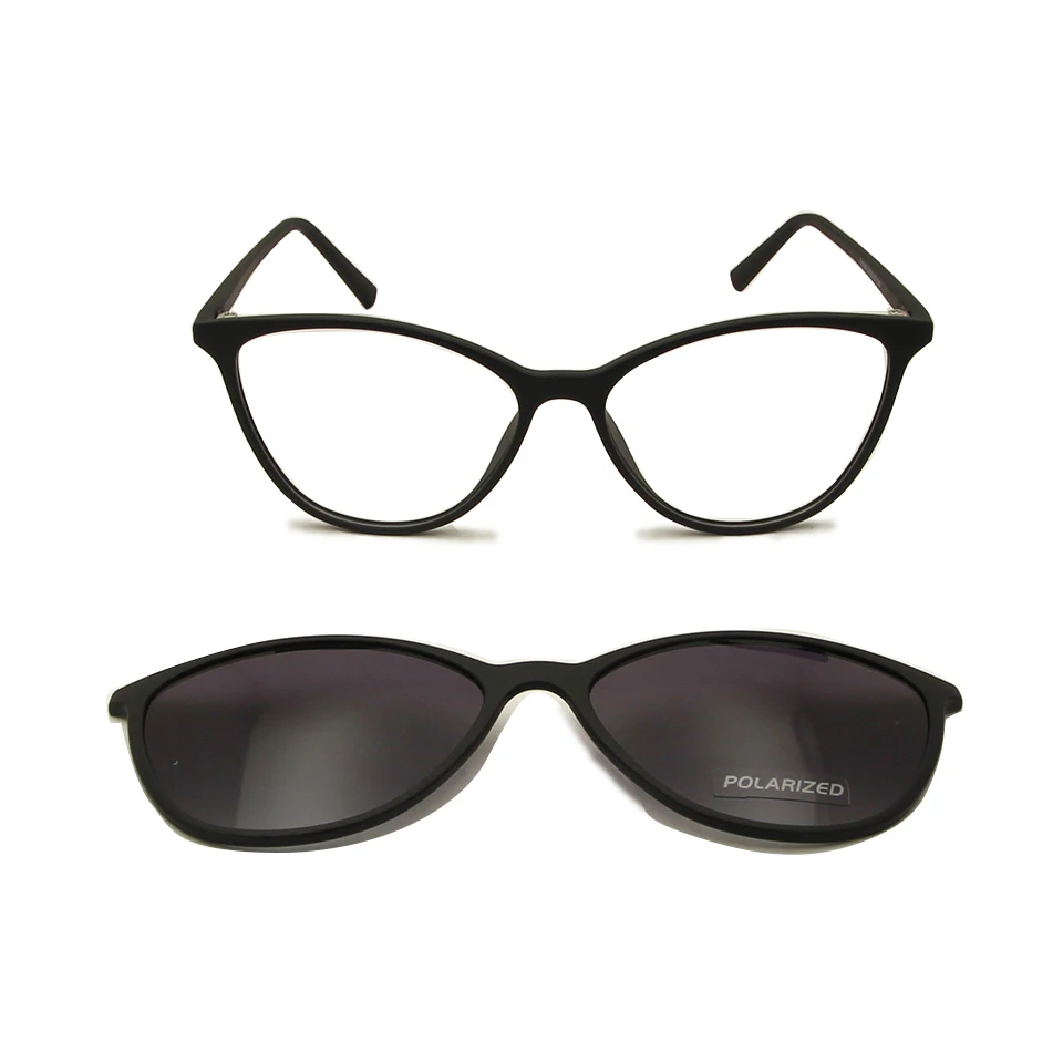 TR90 Ultralight Cat Eye Sun Glasses For Women Eyeglasses Frame With Polarized Magnet Clip On Sunglasses Female Uv400 Oculos De