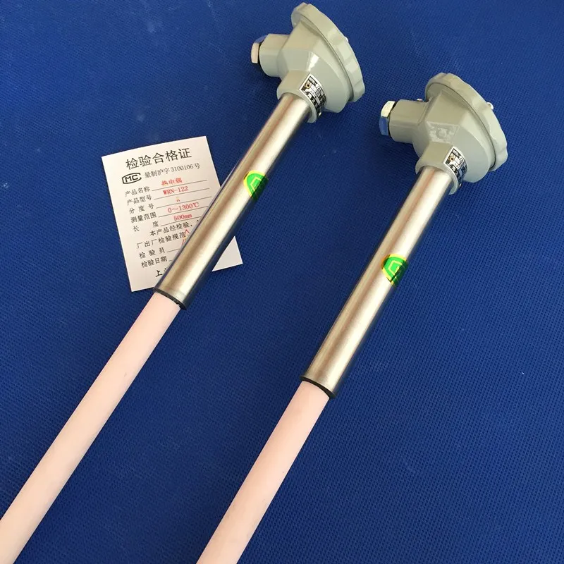 High alumina corundum tube K high temperature ceramic thermocouple 0-1300 degree WRN-130 temperature sensor probe