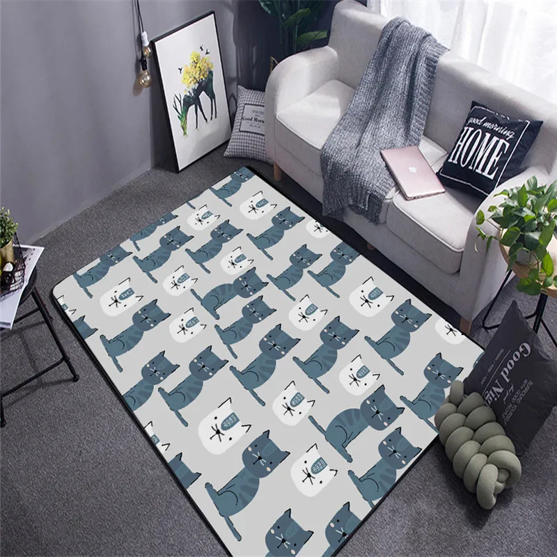 

Area Rug 200 cm * 230 cm large carpet Modern Home Mat/Floor Carpet For Living Room Bedroom Large Trellis Cats