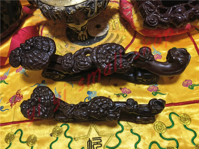 Ganoderma lucidum style, Ruyi ornaments, Feng Shui magic tools, handicraft decorations, Ebony, carving, supplies