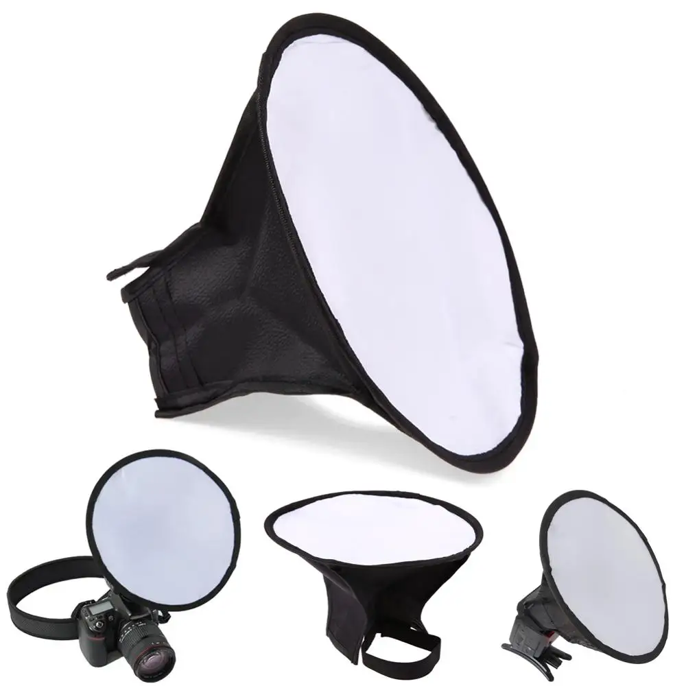 Flash Diffuser Reflector Softbox Professional Mini Photo Diffuser Round Square Soft Light Box for Canon Nikon Sony Camera