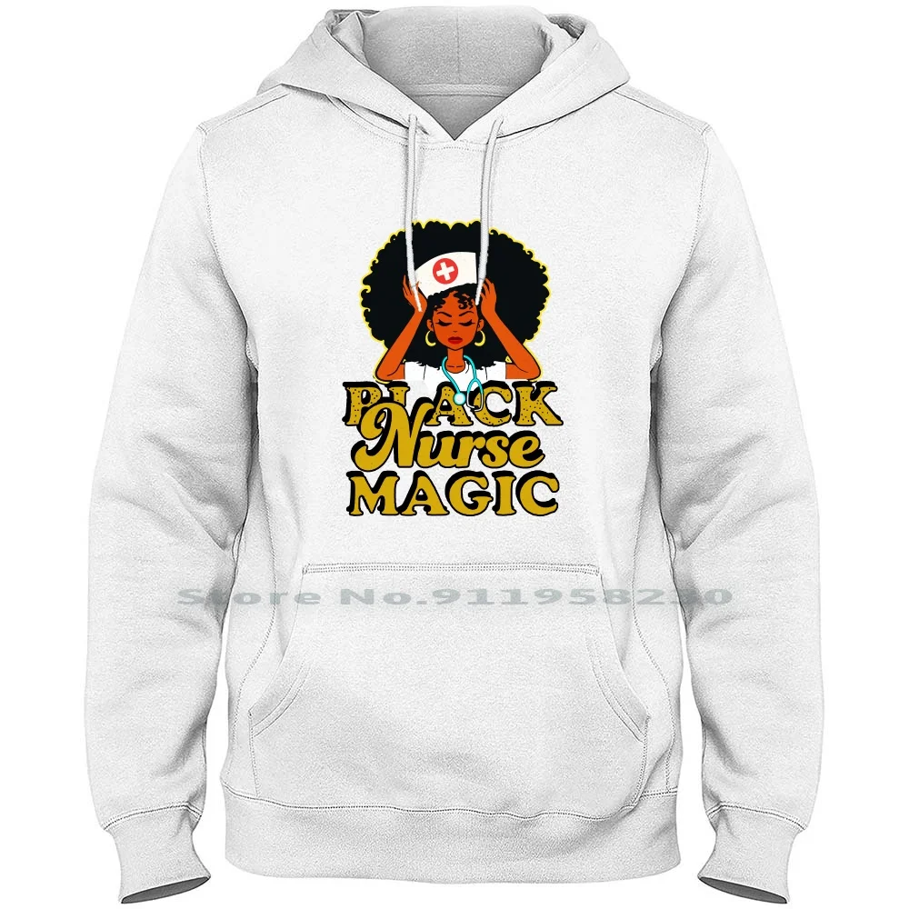 

Black Nurse Magic! Black Pride Men Hoodie Sweater 6XL Big Size Cotton Illustration Popular Social Pride Magic Black Lack Hot Pr