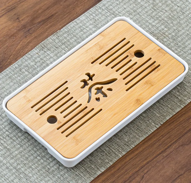 Bamboo Tea Tray Pu\'er tea Tea Board  1PC Drainage Water Storage kung-fu Tea Set Tea Table Chinese Tea Room Board Ceremony Tools