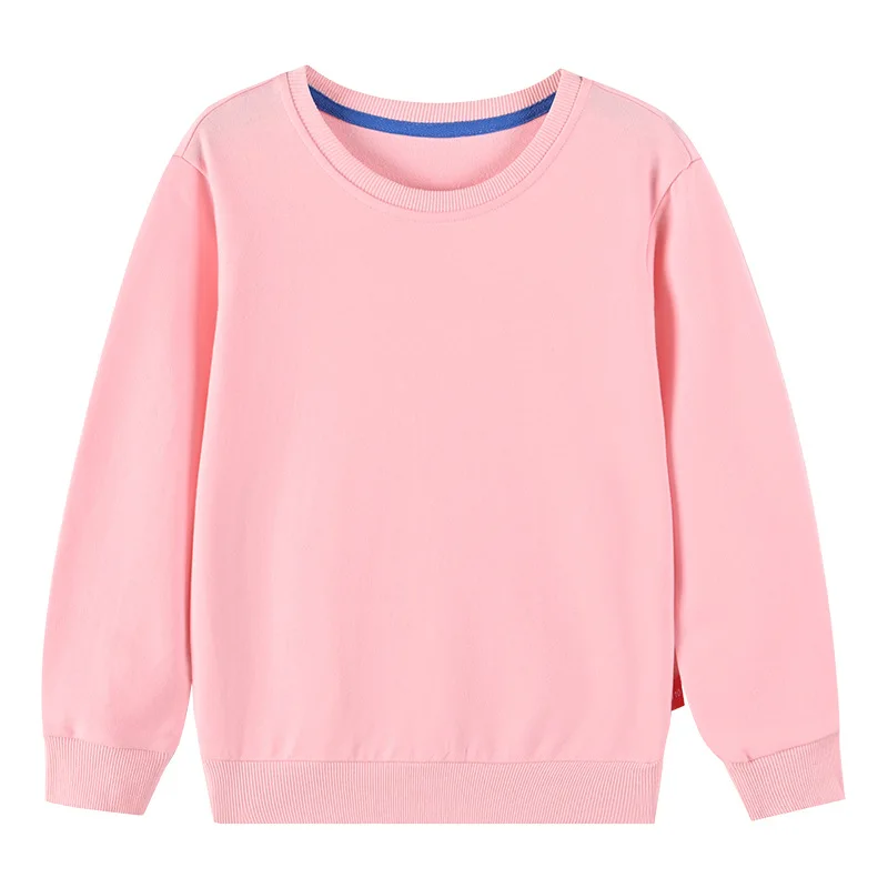 Autumn 2-12Years Children\'s Coat Tops Colorful Clothes Toddler Baby Kids Boys Girls Cotton Casual Hooded Solid Plain Sweatshirt