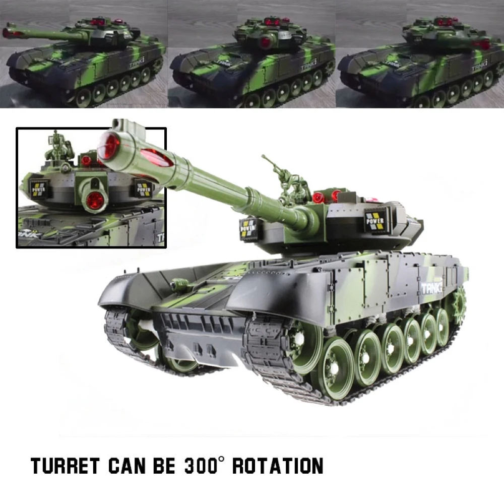 1:12 33CM Super RC Tank Launch Cross-Country Tracked Remote Control Vehicle Charger Battle Hobby Boy for Toys Kids Children Gift