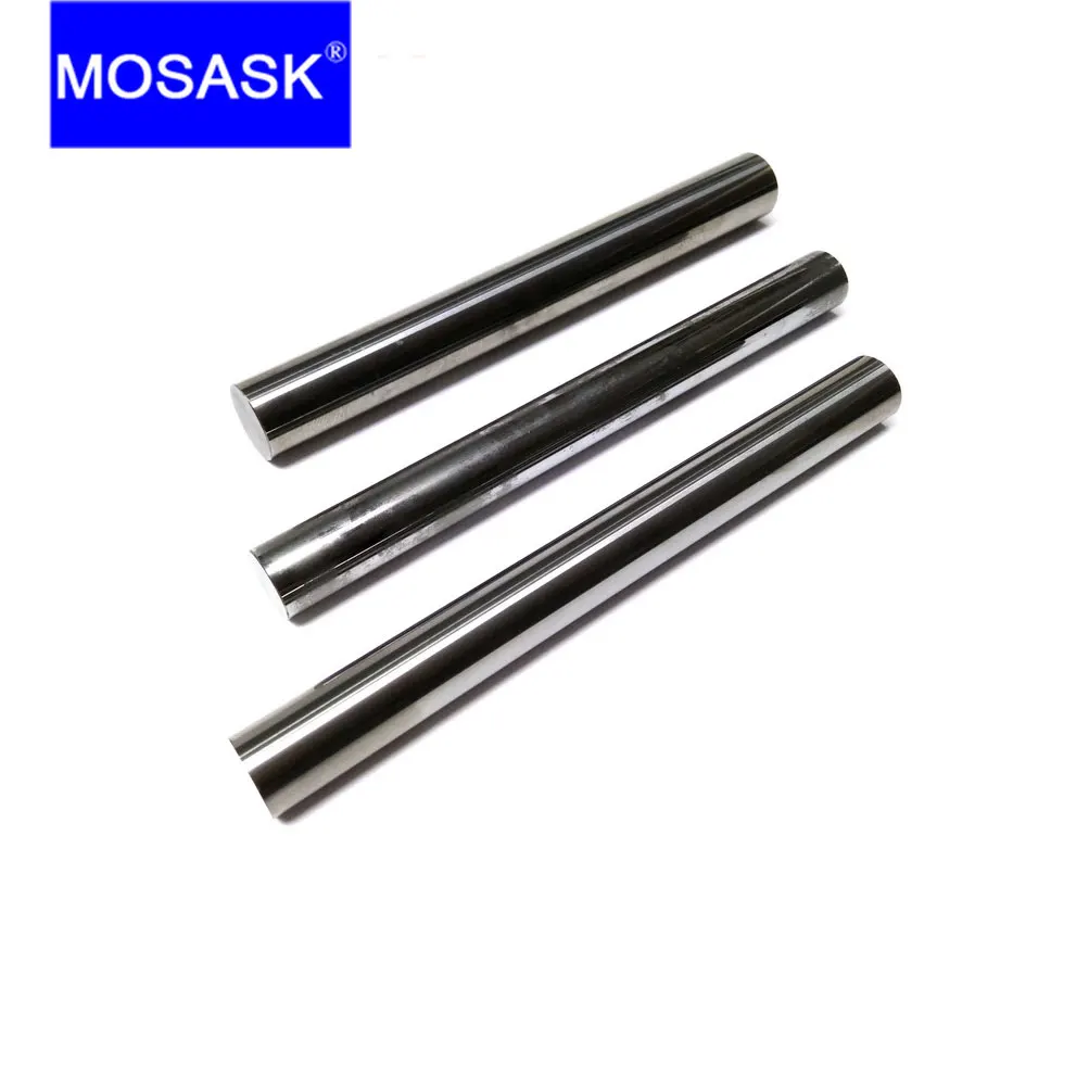 MOSASK-CNC Tungsten Metal Trabalho Aço Bar, carboneto, Presion Moagem Rodada Rod, HRC60, 100L, 4mm, 6mm, 8mm, 1Pc