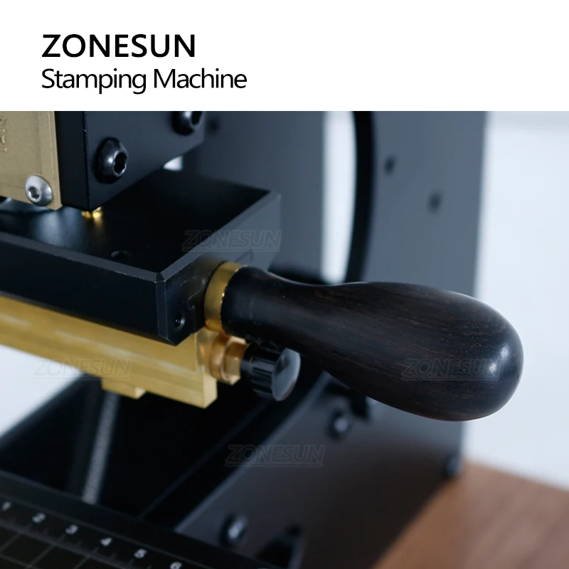 ZONESUN Press Trainer Hot Foil Stamping Machine for Leather Wood Paper Branding Custom Logo Leather Marking Embossing Tools