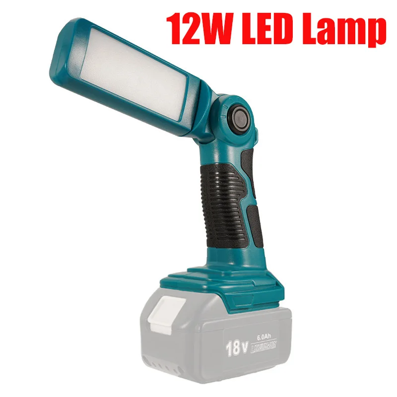 

12W LED Lamp For Makita 14.4V-20V BL1430 BL1830 Lithium Battery Indoor Outdoor Spotlight Work Light Portable Flashlight With USB